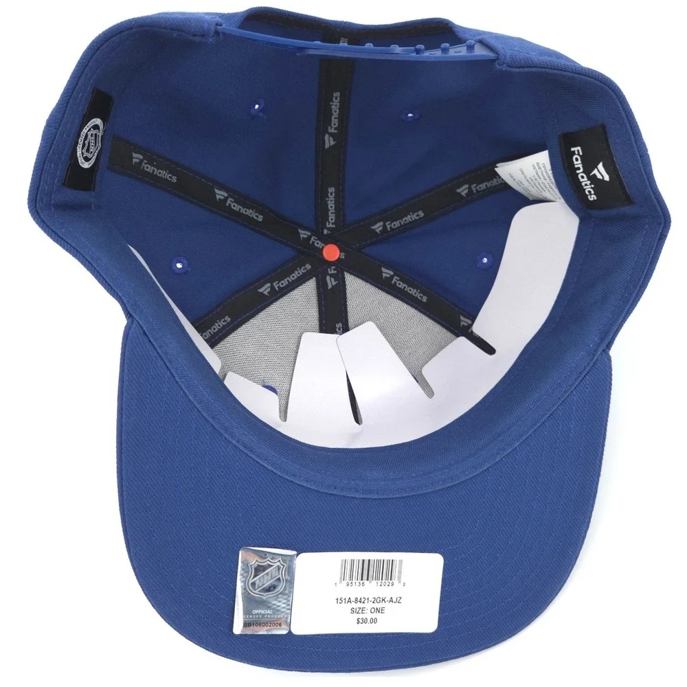 Fanatics Tampa Bay Lightning Hat Mens Blue NHL Snapback Flat Bill Adjustable NEW